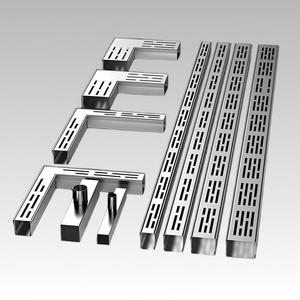 Canales de drenaje de acero inoxidable 304 de alta calidad con una variedad de accesorios compatibles; tamaños personalizados disponibles - Product Image 1