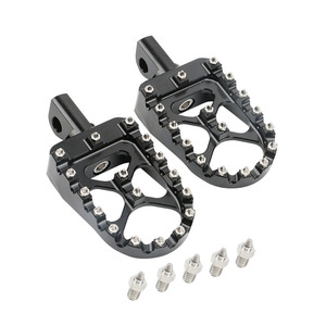 Pedales de motocicleta de aleación de aluminio CNC, pedales modificados estilo retro Harley, pedales elegantes con púas, accesorios de modificación - Product Image 2