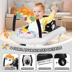 Juguete Musical de Plástico de Gran Tamaño, Seguro para Bebés, Multifuncional, Andador para Bebés Único - Product Image 6