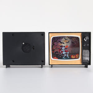 Halloween Retro TV Desain Dekorasi Rumah Kantor dan Asrama Dekorasi Fit Vintage Desktop Ornamen - Product Image 2