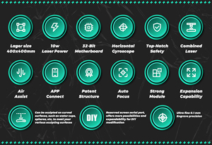 Mecolour Máy Khắc Nhanh Chính Xác Cao M10W Máy Cắt Gỗ Da Bằng Thép Không Gỉ Kim Loại Máy Khắc <span class=keywords><strong>Laser</strong></span> - Product Image 4