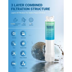 Filtre à eau Cobecta de remplacement pour EPTWFU01CEWF02, lot de 2 filtres à charbon actif pour réfrigérateur - Product Image 2