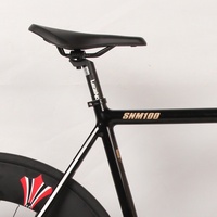 Vélo de piste à vitesse fixe Tsunami SNM100, cadre en alliage d'aluminium, roues à trois rayons, double frein à disque, 150 kg