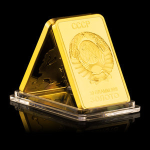 แผ่นทองคำรูปแผนที่สหภาพโซเวียต CCCP ของที่ระลึกสะสม ของขวัญสร้างสรรค์ ของที่ระลึกทางประวัติศาสตร์ แผ่นทองคำโลหะ - Product Image 4
