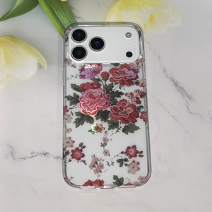 Elegante Funda Transparente Iridiscente con Flores Retro <span class=keywords><strong>para</strong></span> iPhone 17 Pro Max 16 15 14 12 11 7, Cubierta Floral Láser Estética <span class=keywords><strong>para</strong></span> <span class=keywords><strong>Mujer</strong></span> - Product Image 1