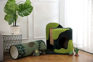 Tunnel pour chat pliable et repliable, tunnel de jeu interactif pour chat avec balle, tunnel de jeu d'intérieur pour chaton - Product Image 2