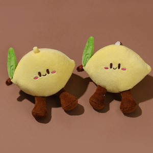 Cute Lemon Plush <b>Key</b> Chain Soft Stuffed Pendant Polyester PP Cotton Filled <b>Bag</b> Charm Gift - Product Image 1