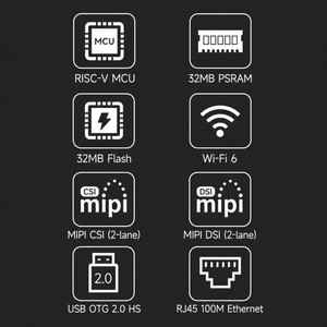 Carte de développement ESP32-P4-WIFI6-POE-ETH, carte ESP32 P4, carte ESP32-P4 + ESP32-C6, carte Ethernet PoE ESP32 - Product Image 5