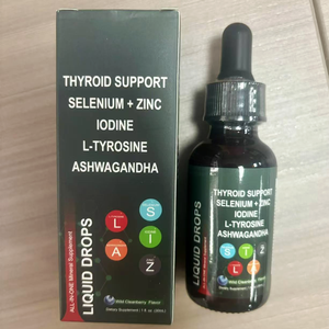 Suplemento Líquido para el Apoyo de la Función Tiroidea, 30 ml, con Algas Marinas, Schisandra, Guggul, Cayena, Albahaca, Folato y Cobre, Gotas Thyro Bloom - Product Image 4