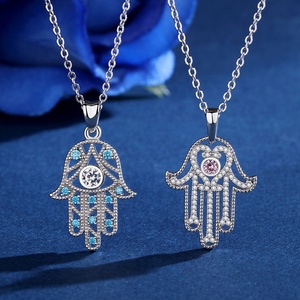Las mujeres de <span class=keywords><strong>la</strong></span> joyería de <span class=keywords><strong>la</strong></span> plata esterlina 925 <span class=keywords><strong>hamsa</strong></span> mano de Fátima COLLAR COLGANTE - Product Image 2