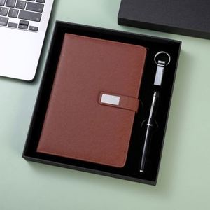 Stock A5 Business Notebook and Metal <b>Pen</b> <b>Refill</b> Gift Sets Wholesale Gift Sets for Men Thickened Notepad Working Meeting Gift Set - Product Image 3