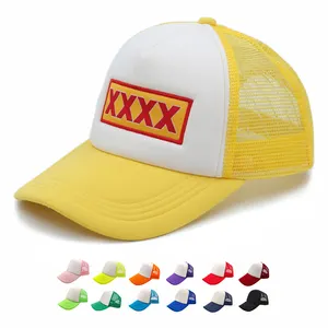 Australie Pays haut profil casquettes de Baseball tan patch de broderie personnalisé avec logo hommes femmes enfants casquettes de camionneur en mousse vierge chapeaux