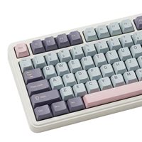 OEM ODM 126 Keys PBT Double Shot Keycaps Macaron Pastel Cute Keycap Set Pink Blue Dreamy Keycaps for Mechanical Keyboard 60 65 7