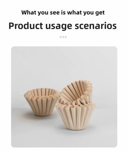 50 filtres à café jetables en papier, compatibles avec le filtre à café <span class=keywords><strong>Kalita</strong></span> Wave Pour Over 185 Series, OEM/ODM acceptés - Product Image 6