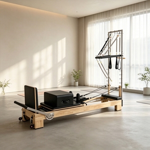 Tour de Yoga Professionnelle en Chêne pour Entraînement à Domicile, Demi-Trapec, Modèle VT-WD-HT01, Stabilité Robuste et Conception Artisanale - Product Image 1