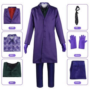 Koyu şövalye <span class=keywords><strong>Joker</strong></span> Cosplay ceket gömlek yelek kravat ile yetişkinler için kostüm tam Set cadılar bayramı veya Anime etkinlikleri için Suit - Product Image 6