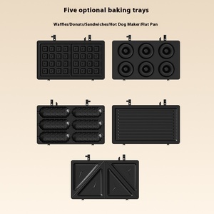 Máquina para Hacer Sándwiches Antiadherente <span class=keywords><strong>de</strong></span> Alta Calidad con Certificación CE, Molde para Hornear Pasteles Eléctrico con Forma Cuadrada <span class=keywords><strong>de</strong></span> 2 Caras para Uso Doméstico - Product Image 6