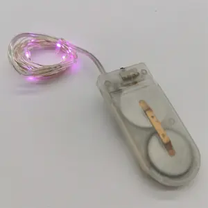 Copper Wire Mini Fairy String Lights Mini 2M 20LED Button Cell Battery Powered Christmas Light