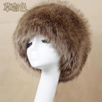 Bandeau large en fausse fourrure de renard pour femme, accessoires de cheveux, couvre-chef russe, chapeau en fourrure