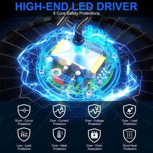 Luces comerciales NGTlight para tiendas, luces LED industriales UFO de alta potencia, controlador de luz LED industrial de 500 vatios y 150w, con certificación UL DLC, disponibles en EE. UU. - Product Image 6