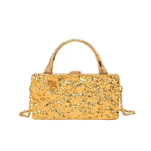 Elegante Pochette da Donna con Catena, Borsa da Sera con Struttura Metallica per Feste e Matrimoni - Product Image 5