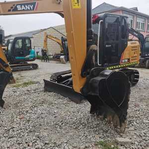 Sany SY135C Pro รถขุดตีนตะขาบมือสองพร้อมปั๊มเครื่องยนต์ของ Isuzu อะไหล่ตลับลูกปืนขนาด13ตัน - Product Image 4