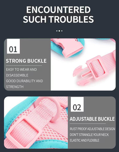 Harnais respirant en maille aérée pour chien, anti-traction, à enfiler, avec bande réfléchissante et double boucle de sécurité pour chiens et chats - Product Image 2