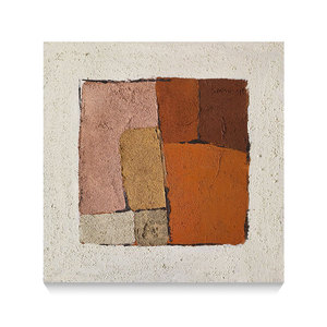 Abstract Color Block Texture Hand Painted Oil Painting <b>Square</b> Wabi Sabi Style Living Room Decor Art Wall Hanging - Product Image 4