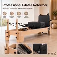 Máquina de Pilates Reformer Plegable de Madera de Arce para Entrenamiento de Fitness en Estudio, Venta al por Mayor de Fábrica