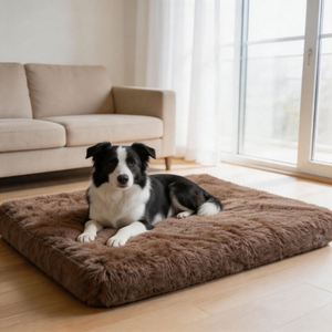 Pet Cushion Plush Rectangle Luxury Modern Soft Dog Cat Beds Sofa <b>Mats</b> Anti-Slip Washable Eco-Friendly Removable Cover Animal - Product Image 2