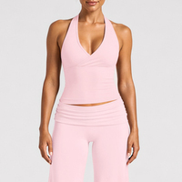 Nouvel ensemble de sport et yoga 2026 blanc et noir avec débardeur push-up et short pour femme