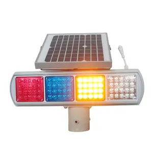 China manufacture solar led traffic warning flasher light