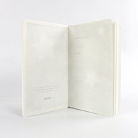 Carnet A5S en cuir PU exquis, motif chiot vif et décontracté, 100 feuilles, couverture souple, reliure cousue, cadeau imprimé