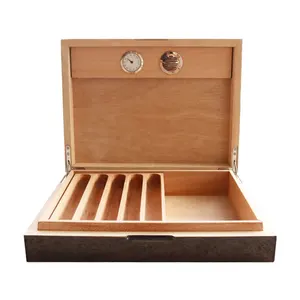 Cao cấp tất cả các nhà sản xuất gỗ rắn cung cấp Highlighter sơn giữ ẩm lưu trữ hộp xì gà