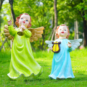 Personnages de musique d'ange et de dessin animé rétro de style europé<span class=keywords><strong>en</strong></span> Décorations de pelouse extérieures créatives Sculpture <span class=keywords><strong>en</strong></span> plâtre Artisanat <span class=keywords><strong>en</strong></span> résine durable - Product Image 4
