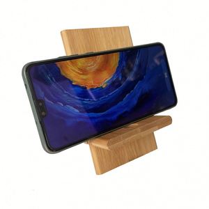 Soporte de Bambú Natural para Teléfono Celular con Logotipo Personalizado, Soporte de Madera para Smartphone para Oficina, Regalo Promocional - Product Image 6