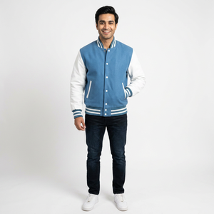 Vestes de baseball universitaires en toile de haute qualité avec logo personnalisé, style varsity, taille plus pour hommes - Product Image 1