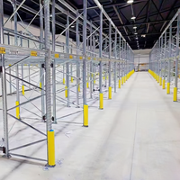 Protection de colonne de rayonnage en HDPE jaune avec noyau en mousse bleue, protection anti-collision pour chariots élévateurs en entrepôt