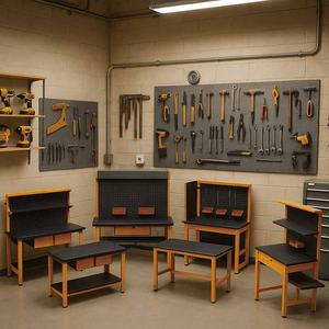 Chariot à outils d'établi de travail de garage industriel en métal personnalisé Chariot à outils d'atelier professionnel Banc à outils présentoir avec tiroir - Product Image 6