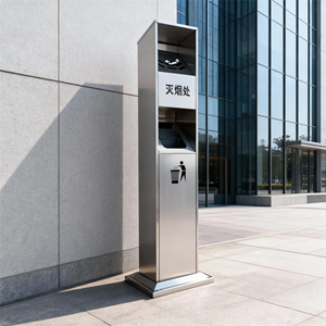 سلة مهملات بسيطة قائمة مع دلو تخزين إطفاء تصميم بدون أغطية - Product Image 1