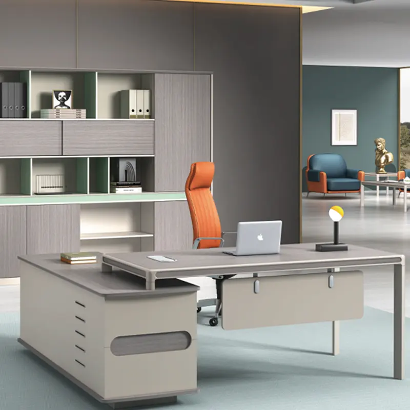 ZITAI moda ucuz bilgisayar sistemi tek masa l şekilli patron yönetici ofis masası satılık