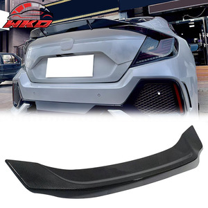 เหมาะสำหรับ Honda Civic Sedan 4 ประตู ปี 2016-2021 สปอยเลอร์หลังทรง R ลายคาร์บอนไฟเบอร์ - Product Image 1