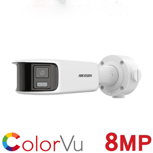 Hik Lente Dual 4K Panorámico 8MP ColorVu/SL Panoramisch Luz estroboscópica Audio Alarma Colorvu Bullet Cámara IP - Product Image 4