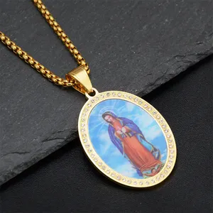 संन्यासी चमत्कारी कुंवारी अनुसूचित जनजाति क्रिस्टोफर मैरी कस्टम धातु सोने धार्मिक कैथोलिक पदक