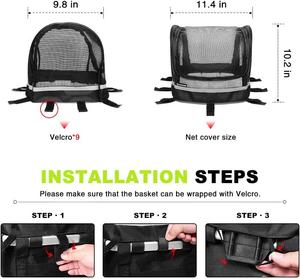 Copertura del <span class=keywords><strong>cestino</strong></span> della bici, copertura sicura rimovibile <span class=keywords><strong>per</strong></span> animali domestici <span class=keywords><strong>per</strong></span> <span class=keywords><strong>cestino</strong></span> della <span class=keywords><strong>bicicletta</strong></span>, copertura <span class=keywords><strong>per</strong></span> animali domestici del <span class=keywords><strong>cestino</strong></span> della <span class=keywords><strong>bicicletta</strong></span> copertura traspirante <span class=keywords><strong>per</strong></span> animali domestici - Product Image 4
