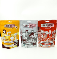 Sachet Doypack Mat de 75g de Qualité Alimentaire avec Fermeture Ziplock pour Emballage de Crackers, Impression de Logo Personnalisé