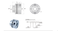 Coupleur flexible en aluminium CSTP à serrage par disque, construction à double diaphragme étagé, pour diamètre de trou de 10 mm, certifié GS, OEM