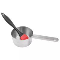 Accessoires de barbecue, cadeaux de camping en plein air, outils de cuisine, ensemble de pot à sauce en acier inoxydable et pinceau à badigeonner en silicone, prix