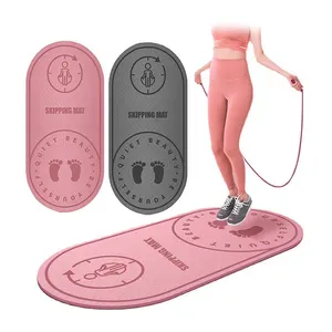 Aangepaste Tpe Fitness Oefening Schokabsorptie Anti Slip Yoga Gewatteerde Springtouwmat Voor Buiten