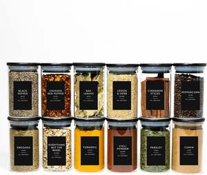 Hot Sale High Borosilicate Glass <b>Jar</b> Home and <b>Kitchen</b> Glass <b>Storage</b> <b>Jar</b> Glass Spice <b>Jar</b> with Black Bamboo Lid Set - Product Image 4